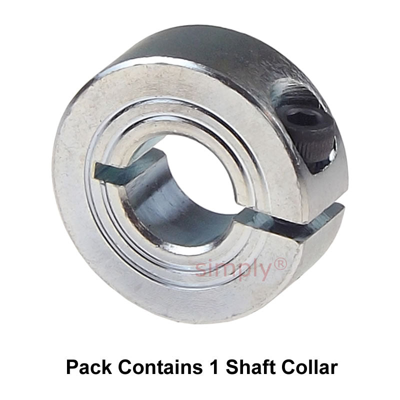 CASB08Z Zinc Plated En8 Steel Single Split Shaft Collar 8x18x9mm with Clamp Bolt