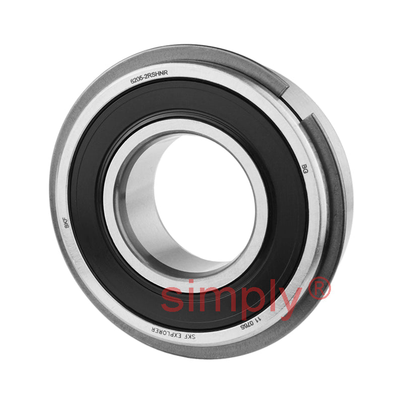 Major Brand 62052RSNR Rubber Sealed Snap Ring Deep Groove Ball Bearing 25x52x15mm