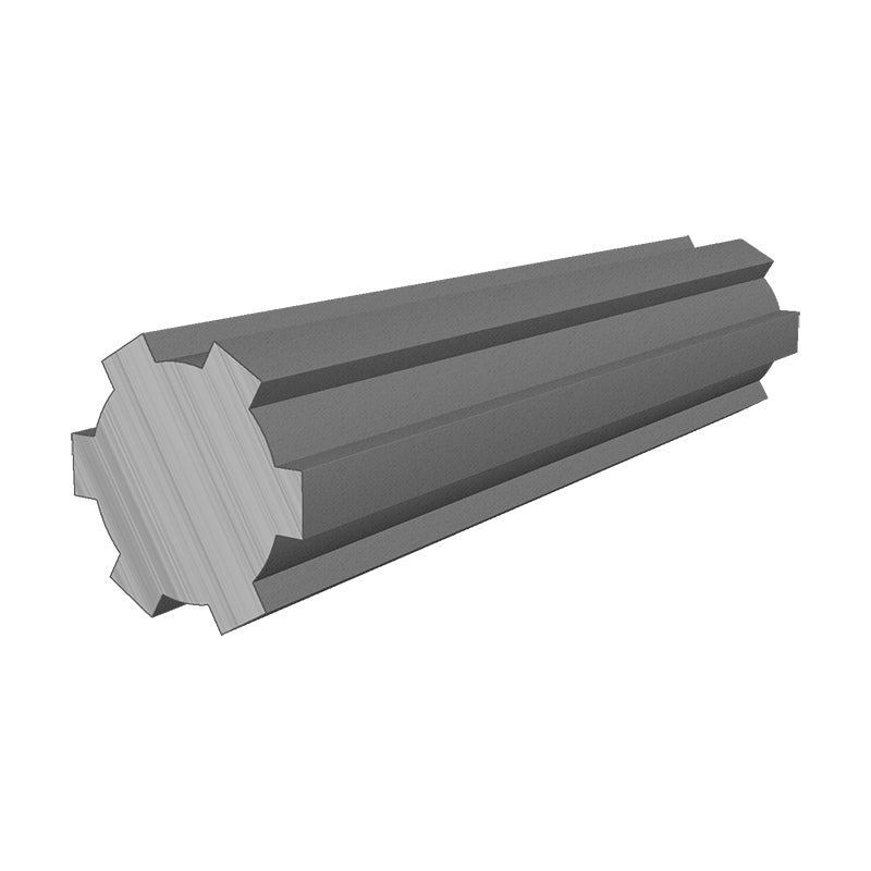 Branded SPS32X26X6/1 Metric Steel Splined Shaft with 6 Splines 26x32x1000mm - Allow 2-3 Days