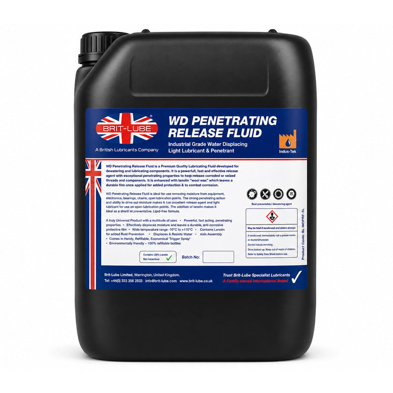 Brit-Lube Indu-Tek WD Penetrating Release Fluid 1 Litre - Allow 2-3 Days