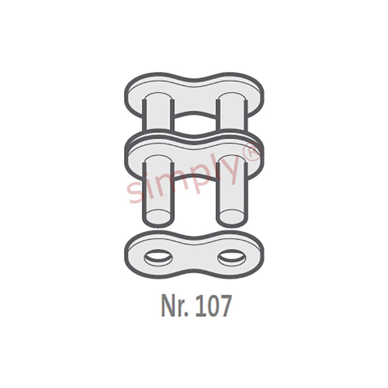 Renold Synergy 16B-2-NO107 BS Duplex Chain Outer Link To Be Riveted 1 inch Pitch