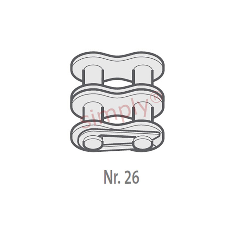Renold SD 06B-2-NO26 BS Duplex Chain Connecting Link With Spring Clip 3/8 inch Pitch