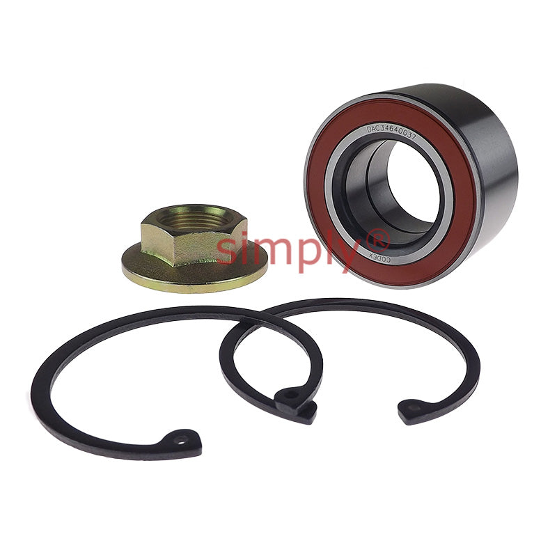Codex DAC34640037 Rubber Sealed Double Row Deep Groove Wheel Ball Bearing Kit 34x64x37mm