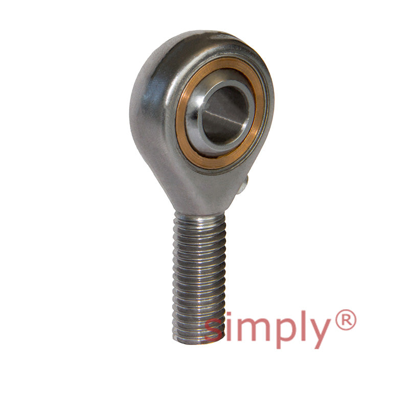 Fluro GARS12 Right Hand Stainless Steel / Bronze Male Plain Rod End M12 Thread