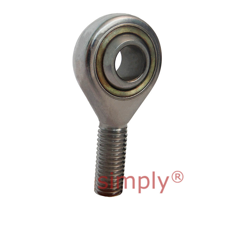 Fluro GARSW18 Right Hand Stainless Steel / PTFE Lined Maintenance Free Male Plain Rod End M18x1.5 Thread