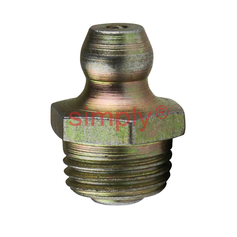 1/4 Drive Fit No Ball Check Hardened Mild Steel Zinc Plated Straight Hydraulic Grease Nipples - Pack of 500