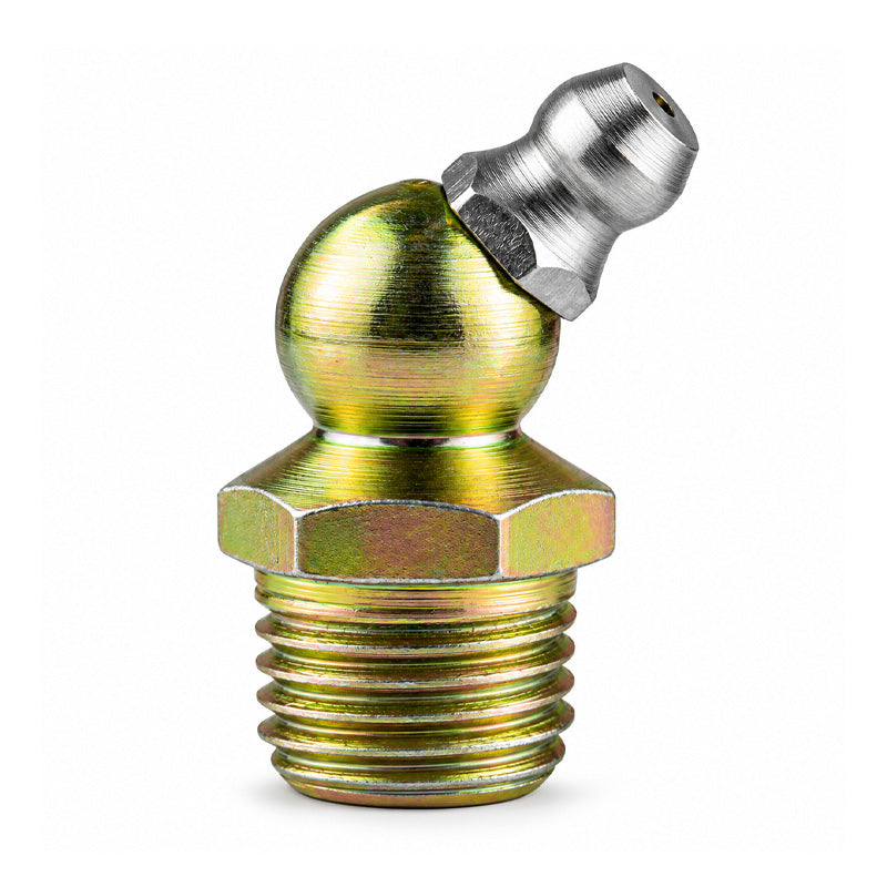 M10x1 Metric Tapered Hardened Mild Steel Zinc Plated 45 deg Hydraulic Grease Nipples - Pack of 500