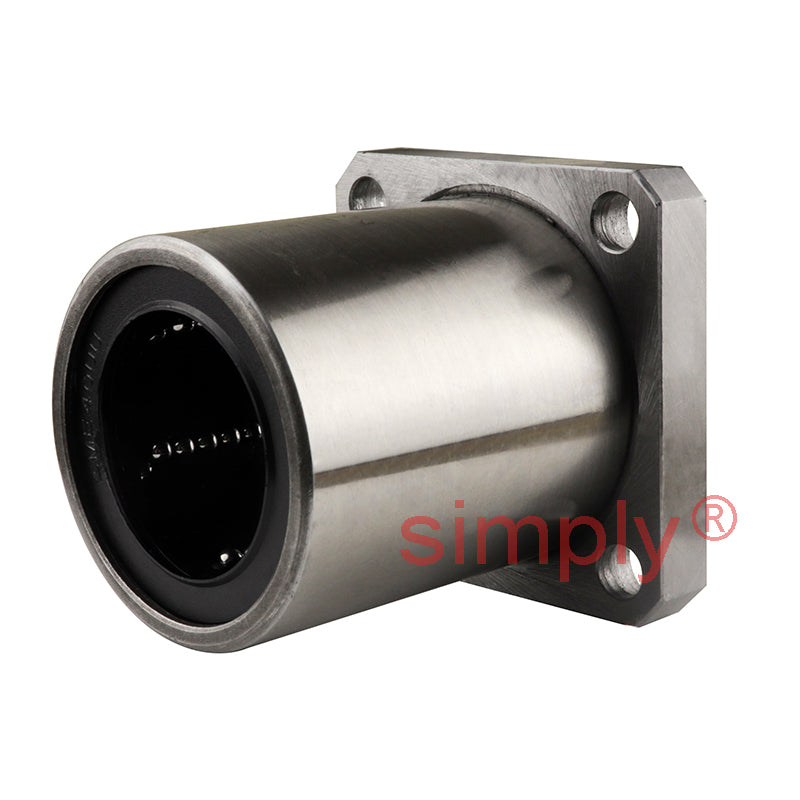 LMEK40UU Square Flanged Linear Ball Bushing with Rubber Seals and Resin Retainer 40x62x80mm