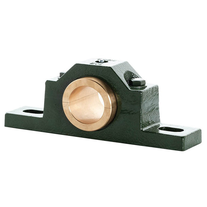 Major Brand LN45M Metric Split Cast Iron Two Bolt Pillow / Plummer Block Housing with 45mm Bore Gunmetal Bush Insert - Allow 3-4 Weeks