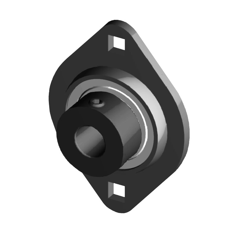 NTN AELPFL207-104W3 Imperial Two Bolt Oval Pressed Steel Bearing Housing with 1-1/4 inch Eccentric Collar Insert - Allow 2-3 Days