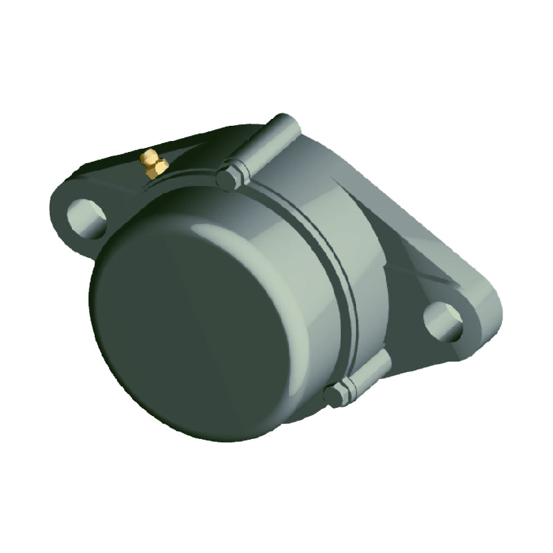 NTN CM-UCFL307-105D1 Imperial Two Bolt Oval Cast Iron Flange Housing with 1-5/16 inch Bore Insert with Cast Iron Cover - Closed Version - Allow 2-3 Days
