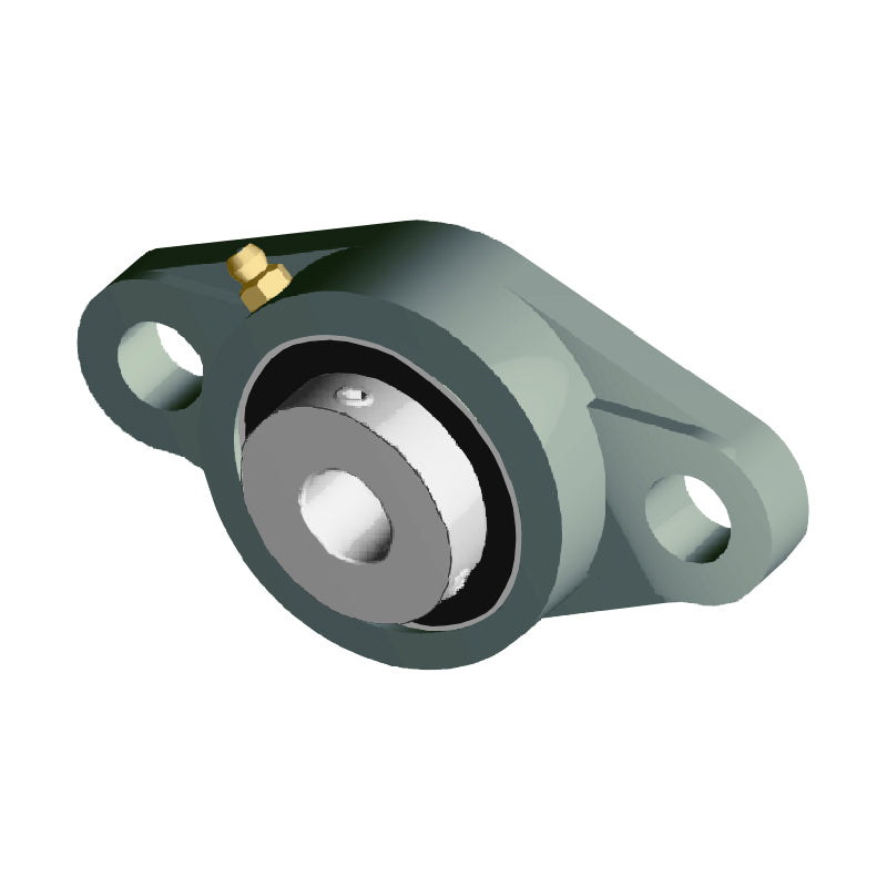 NTN UCFLX07-105D1 Imperial Two Bolt Oval Cast Iron Flange Housing with 1-5/16 inch Bore Insert - Allow 2-3 Days