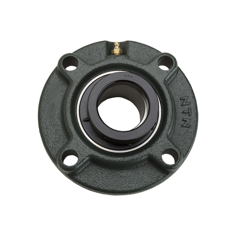 NTN M-UELFC208D1 Metric Four Bolt Cast Iron Round Flanged Housing with 40mm Eccentric Collar Insert - Allow 2-3 Days