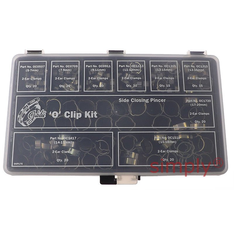OK175MS Zinc Plated Steel Jubilee O Clip Kit