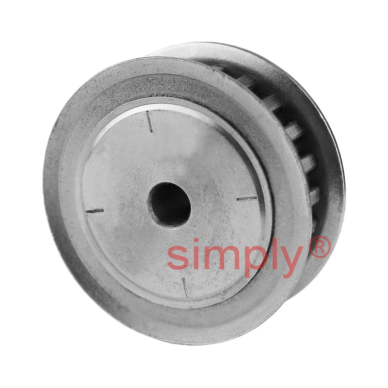 P18-MXL-025FB - 0.08 inch Pitch 18 Tooth Flanged Pilot Bore Aluminium Timing Pulley for 1/4 inch Wide Belt