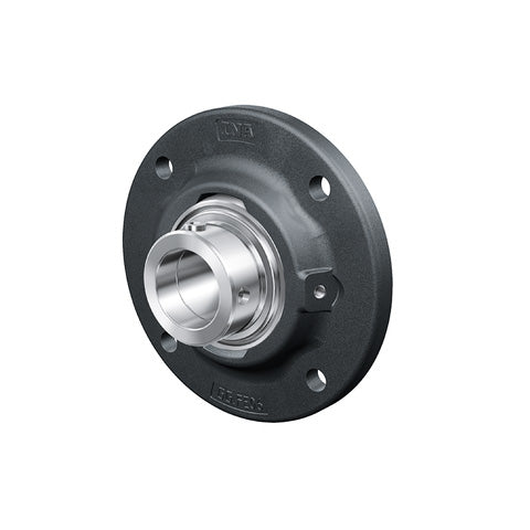 INA RMEO90XL Four Bolt Cast Iron Round Housing with Eccentric Collar Insert 90mm Bore