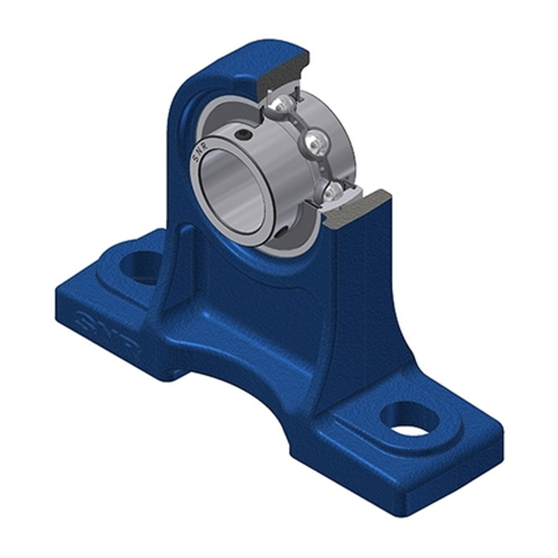 SNR UCPH210 Metric Cast Iron High Centre Height Two Bolt Pillow / Plummer Block Housing with 50mm Bore Insert - Allow 2-3 Days