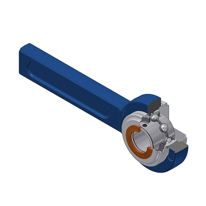 SNR UCSP204CO Metric Cast Iron Tensioner Unit with 20mm Bore Insert with Narrow Steel Plate Cover - Open Version - Allow 2-3 Days