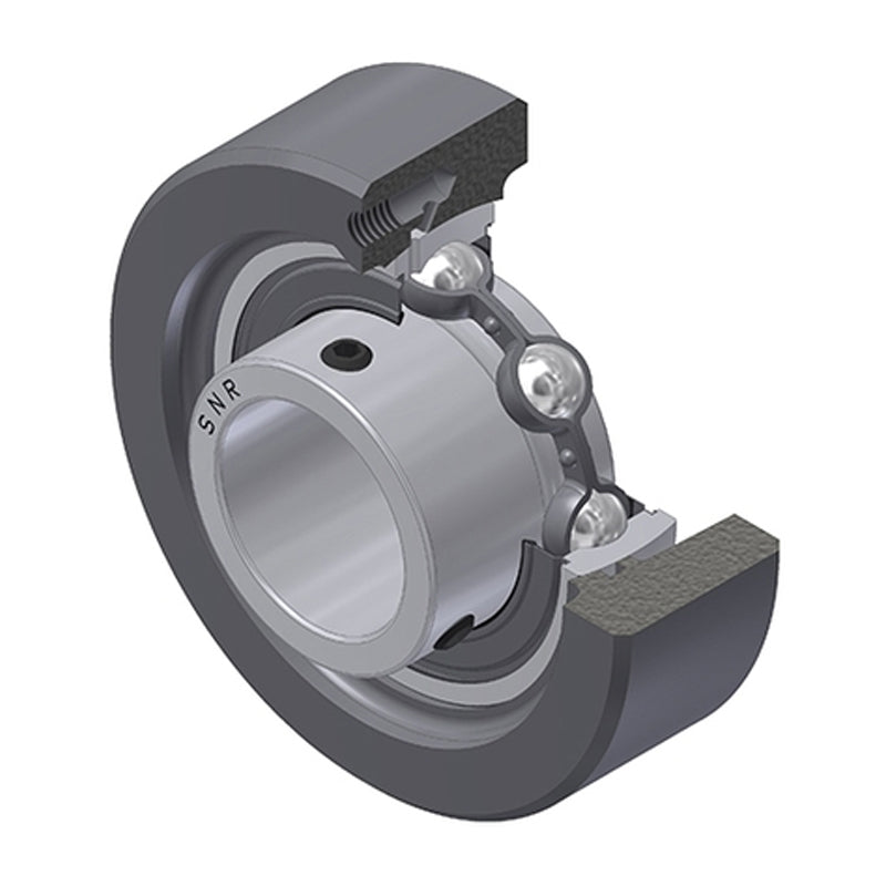 SNR USC201 Metric Cast Iron Cartridge Unit with 12mm Bore Insert 20mm Outside Dia - Allow 2-3 Days