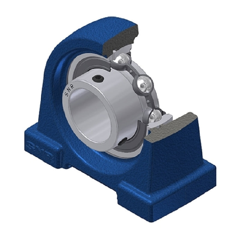 SNR USPA209 Threaded Base Small Footprint Metric Pillow / Plummer Block Housing Supplied with 45mm Bore Insert - Allow 2-3 Days