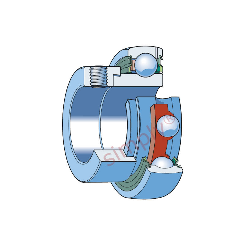SKF YET211 Eccentric Locking Collar Bearing Insert with 55mm Bore 100mm Outside Diameter