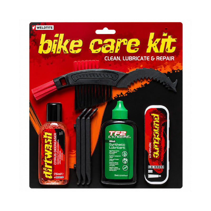 Weldtite Puncture Repair Cleaning and Re-Lubrication Bike Care Kit for Wet Use