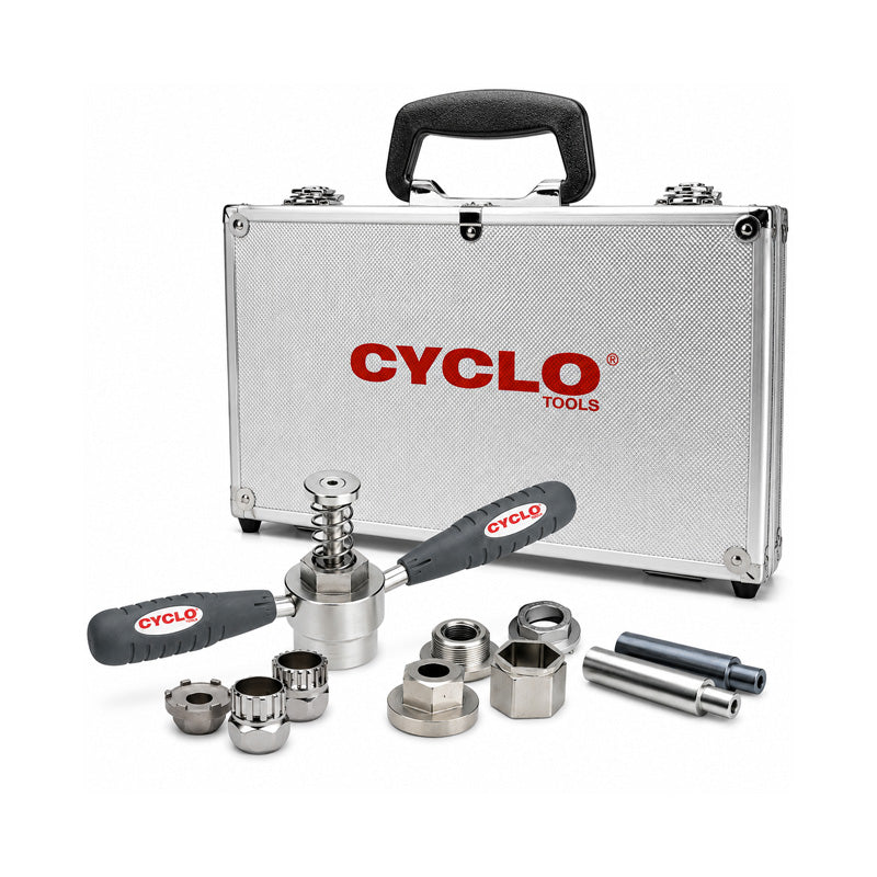 Cyclo Bottom Bracket Removal Tool Set With Heavy Duty Aluminium Carry Case