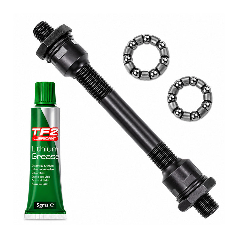 Cyclo 9x108mm Hollow Quick Release Cycle Axle and Lithium Grease and Hub Cages