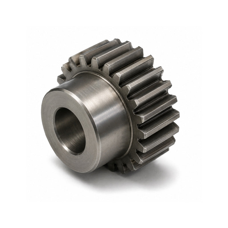SS08/75B-10 Metric EN8 Spur Gear 75 Tooth 0.8 Mod Pilot Bored 12mm Or Smaller (H8)