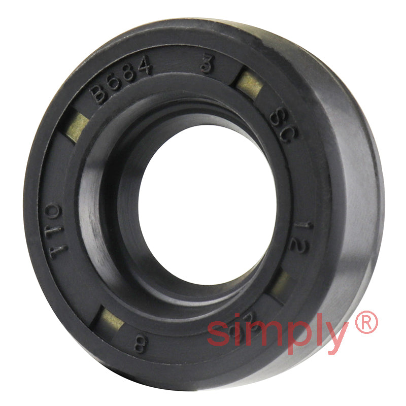 12x26x8mm Nitrile Rubber Single Lip Rotary Shaft Oil Seal with Garter Spring SC / R21