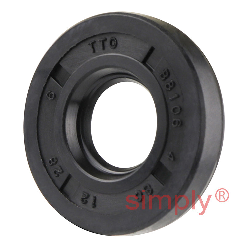 12x28x6mm Nitrile Rubber Single Lip Rotary Shaft Oil Seal with Garter Spring SC / R21
