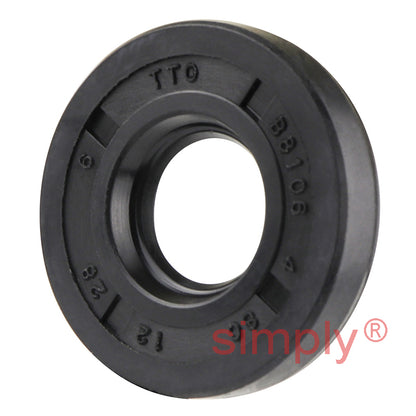 12x28x6mm Nitrile Rubber Single Lip Rotary Shaft Oil Seal with Garter Spring SC / R21