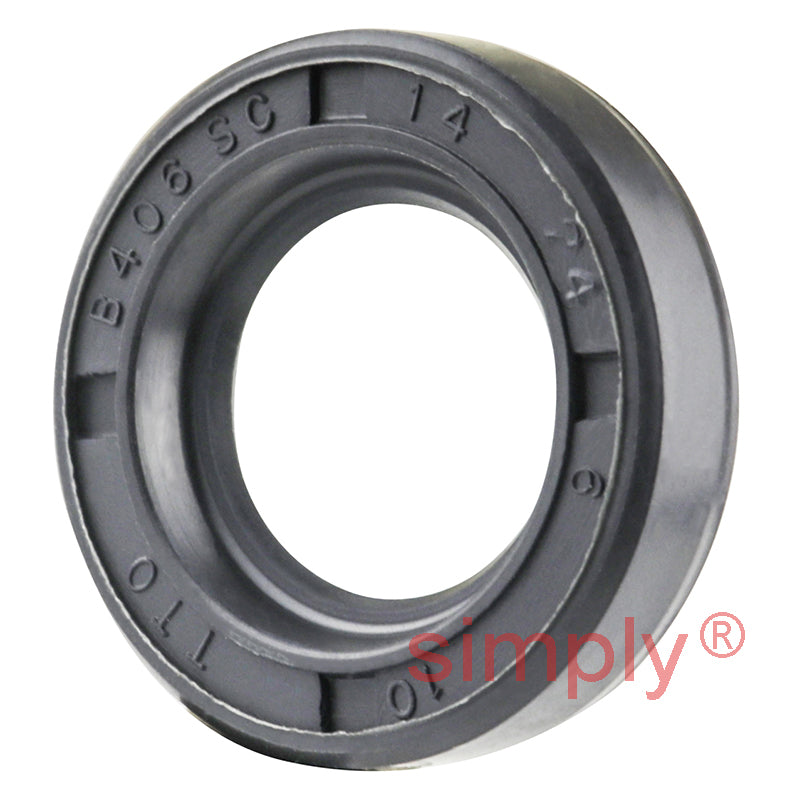 14x24x6mm Nitrile Rubber Single Lip Rotary Shaft Oil Seal with Garter Spring SC / R21