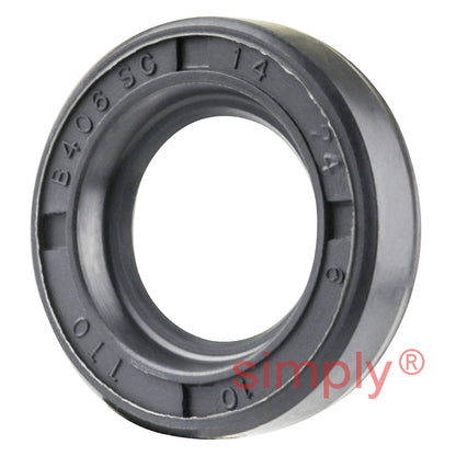 14x24x6mm Nitrile Rubber Single Lip Rotary Shaft Oil Seal with Garter Spring SC / R21