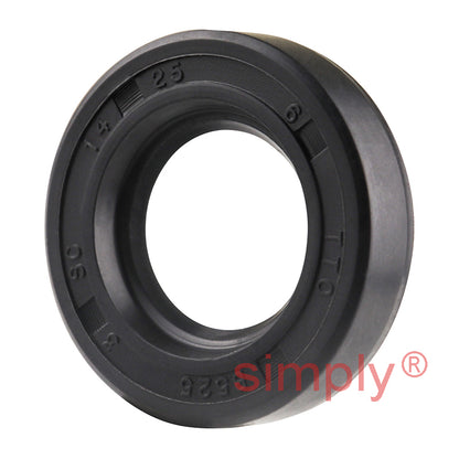 14x25x6mm Nitrile Rubber Single Lip Rotary Shaft Oil Seal with Garter Spring SC / R21