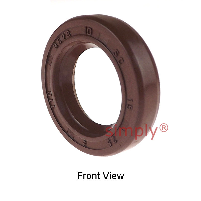 15x25x5mm SC / R21 Single Lip FKM Rubber Metric Rotary Shaft Oil Seal with Garter Spring