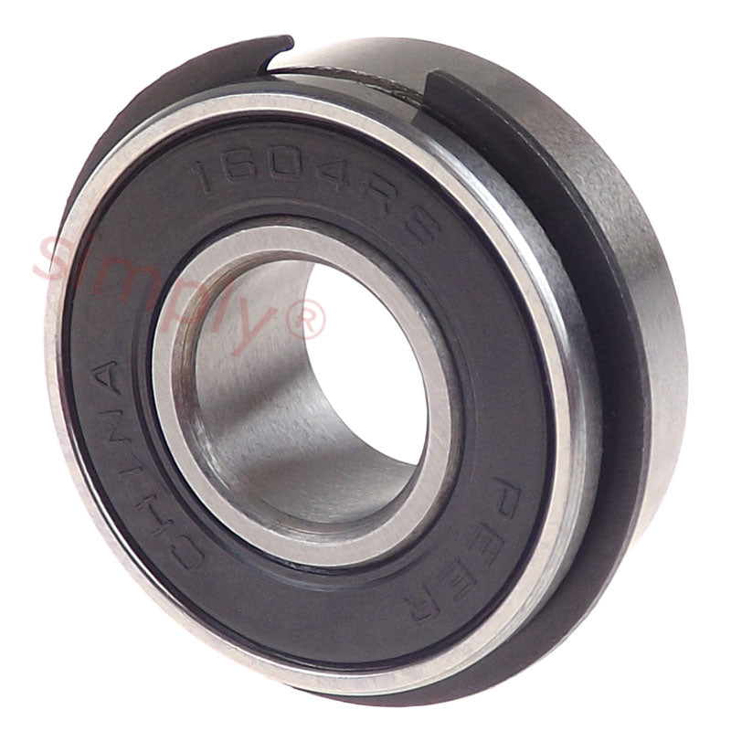 Major Brand 16042RSNR Rubber Sealed with a Snap Ring Deep Groove Ball Bearing 0.375x0.875x0.34375 inch