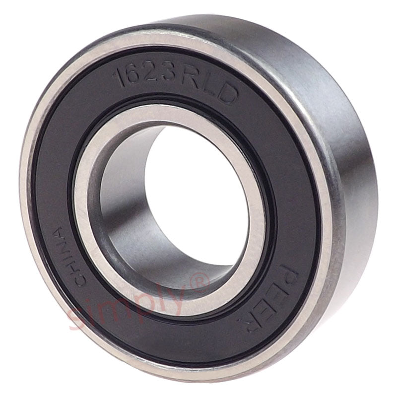 Major Brand 16232RS Rubber Sealed Deep Groove Ball Bearing 0.625x1.375x0.4375 inch