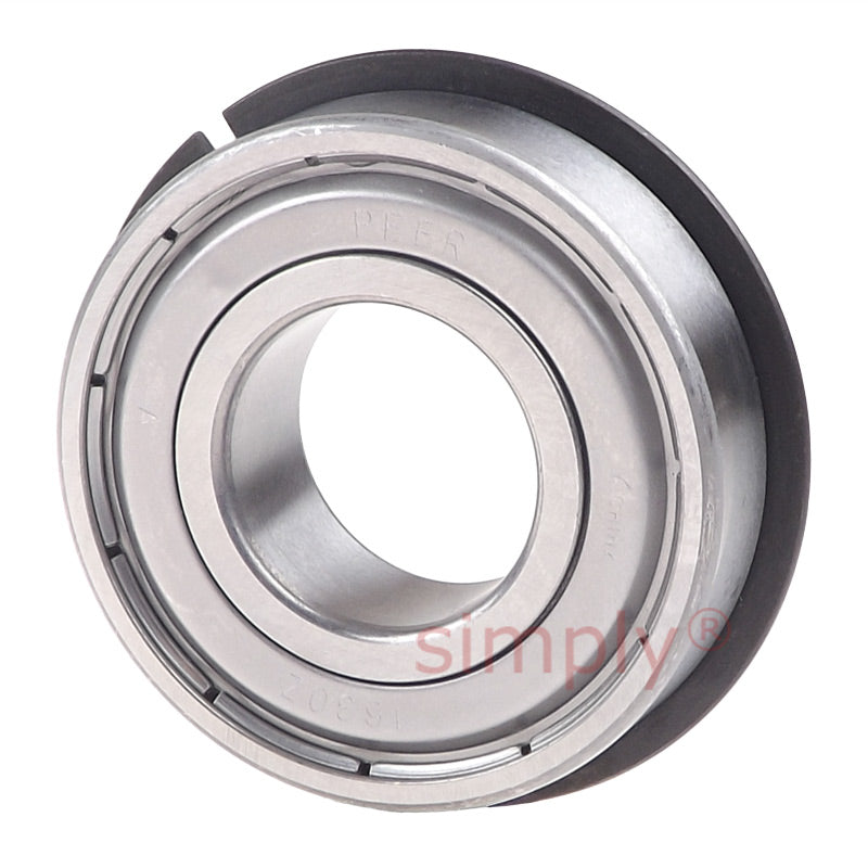 Major Brand 1630ZNR Open Type with 1 Metal Shield and Snap Ring Deep Groove Ball Bearing 0.75x1.625x0.5 inch