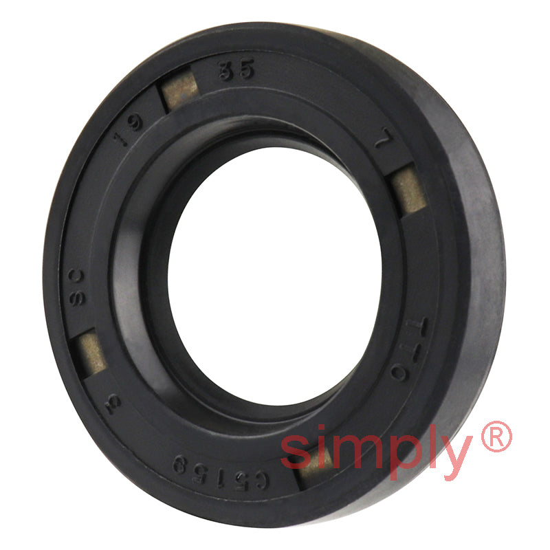 19x35x7mm Nitrile Rubber Single Lip Rotary Shaft Oil Seal with Garter Spring SC / R21