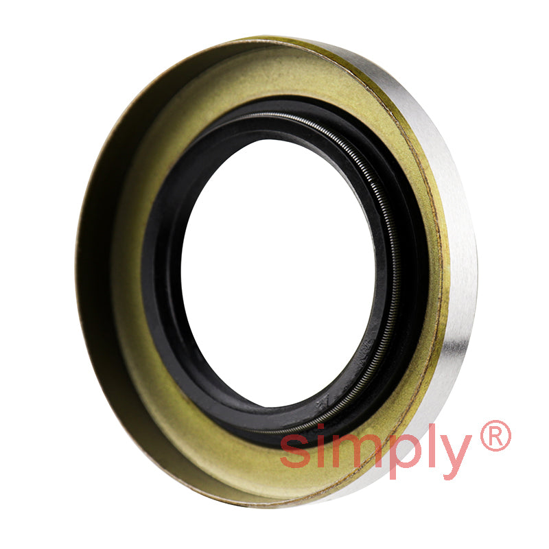 1.12x1.87x0.25 inch Metal Cased Nitrile Rubber Double Lip Rotary Shaft Oil Seal with Garter Spring R6 / TB Style