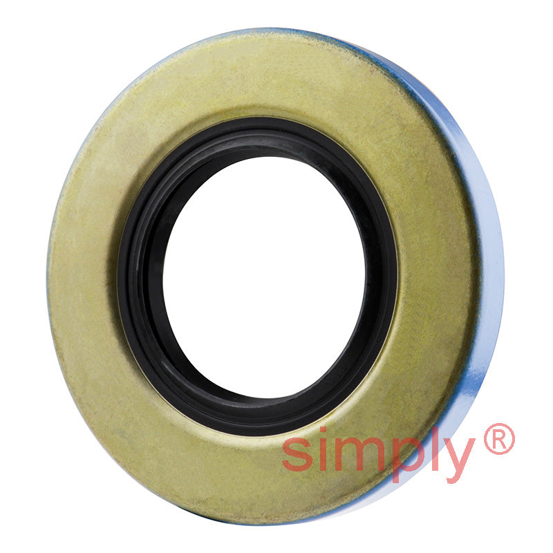 1.25x2.43x0.31 inch Metal Cased Nitrile Rubber Double Lip Rotary Shaft Oil Seal with Garter Spring R6 / TB Style