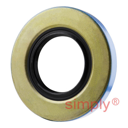 1.25x2.43x0.31 inch Metal Cased Nitrile Rubber Double Lip Rotary Shaft Oil Seal with Garter Spring R6 / TB Style