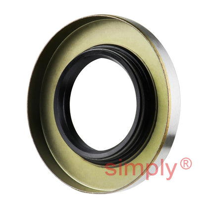 1.62x3x0.37 inch Metal Cased Nitrile Rubber Double Lip Rotary Shaft Oil Seal with Garter Spring R6 / TB Style
