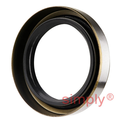 1.93x2.68x0.5 inch Metal Cased Nitrile Rubber Double Lip Rotary Shaft Oil Seal with Garter Spring R6 / TB Style