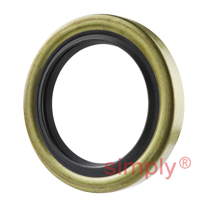 1.93x2.75x0.37 inch Metal Cased Nitrile Rubber Double Lip Rotary Shaft Oil Seal with Garter Spring R6 / TB Style