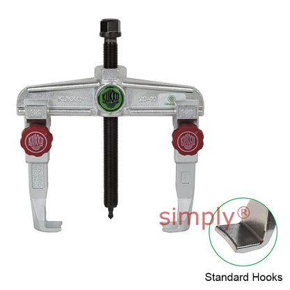 KUKKO Series 20-10+ Universal 2-Jaw Puller with Sliding Parallel Quick Adjusting Jaws 120mm