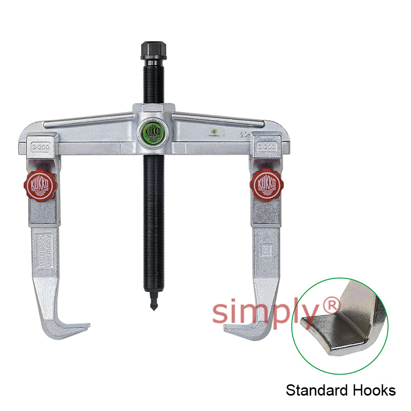 KUKKO Series 20-3+ Universal 2-Jaw Puller with Sliding Parallel Quick Adjusting Jaws 250mm