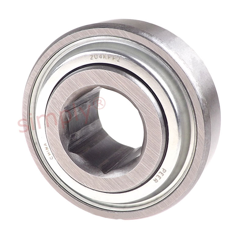 Major Brand 204KPP2 Seeder Hex Bore Bearing 0.695x1.8504x0.825 inch