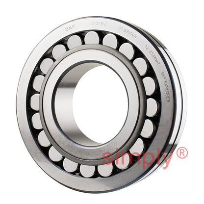 SKF 21316E Spherical Roller Bearing with Cylindrical Bore 80x170x39mm